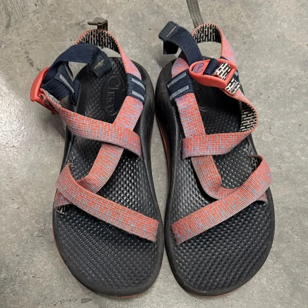 Chaco Navy and Coral Sandals